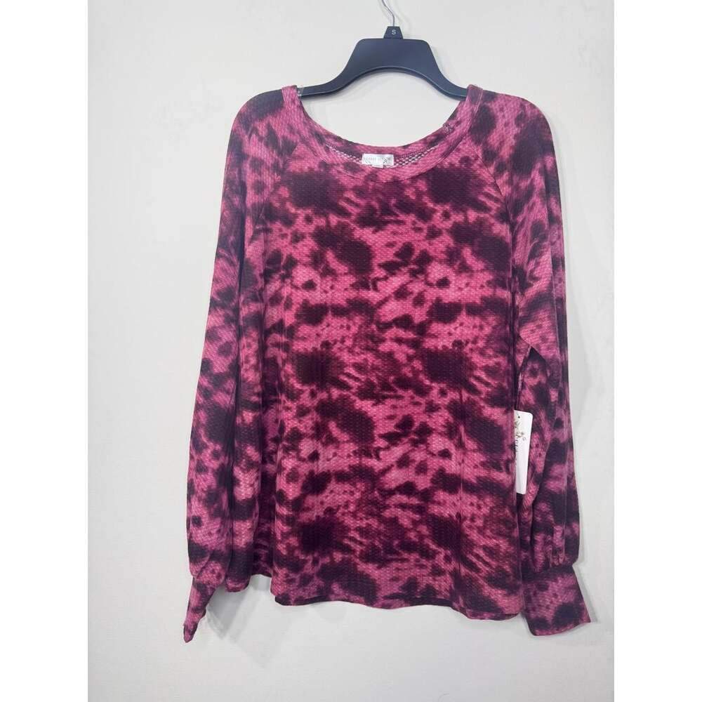 Women's Pink and Burgundy T-shirt